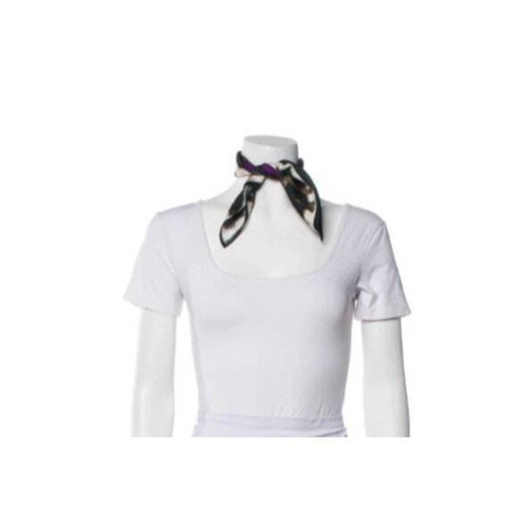 NWT Veronica Beard Print Scarf Women's Green Purple Cream - Picture 6 of 6